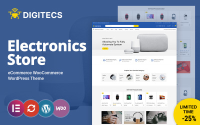 Digitecs – Elektronika és mobil WooCommerce téma