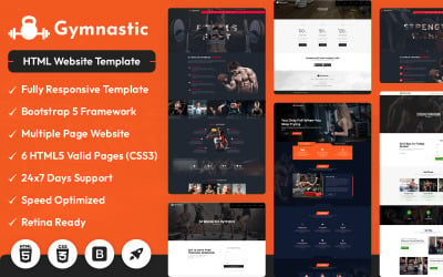 Gymnastic HTML-webbplatsmall