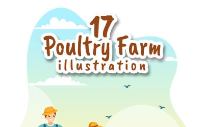 17 Illustration de conception de ferme avicole