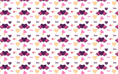 Abstract Love Pattern Background Vector