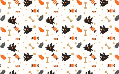 Design de vetor de padrão abstrato de Halloween