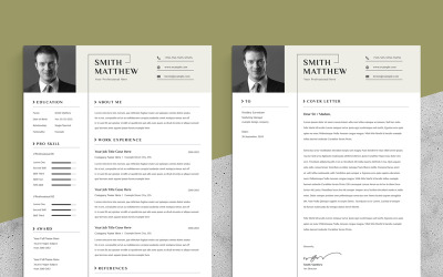 Eenvoudige schone cv-sjabloon