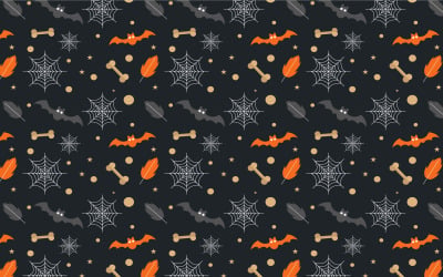 Fundo de padrão assustador de Halloween