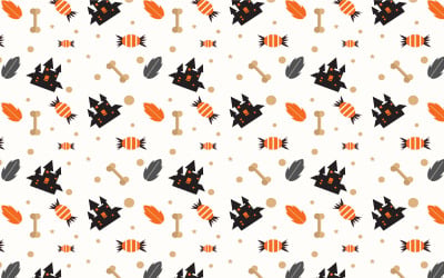 Halloween Abstract Patroon Vector Ontwerp