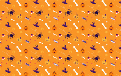 Halloween Griezelige Patroon Achtergrond