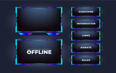 Online gamer screen interface vector