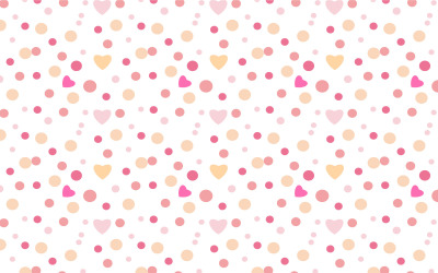 Punktmuster-Hintergrund mit Liebes-Form