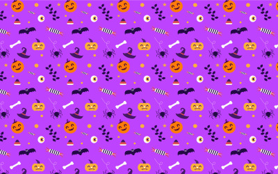 Vecteur de fond de motif abstrait Halloween