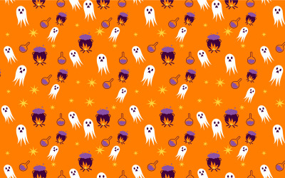 Vector de diseño de patrón de Halloween sin costuras