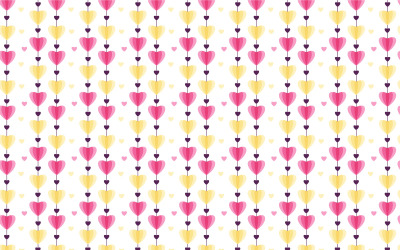 Vector de patrón de amor con elemento mínimo