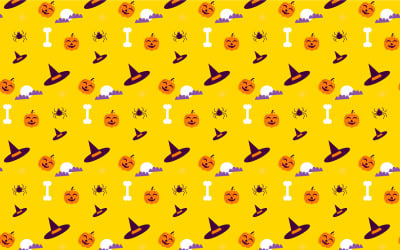 Vetor de decoração de padrão de Halloween
