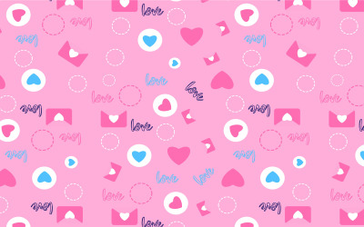 Vetor de textura de fundo padrão de amor