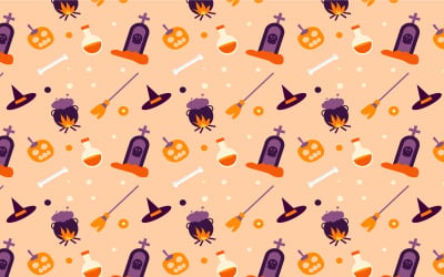 Zökkenőmentes Halloween Minta Vector Design