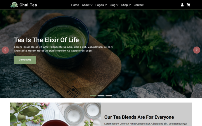 Chai Tea – HTML5-шаблон веб-сайту чайної крамниці
