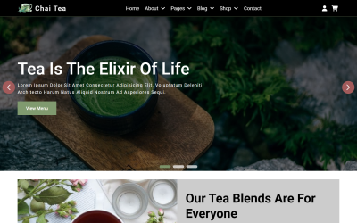 Chai Tea - Modello di sito Web HTML5 per negozio di tè