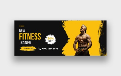 Gym Fitness Facebook 封面照片设计