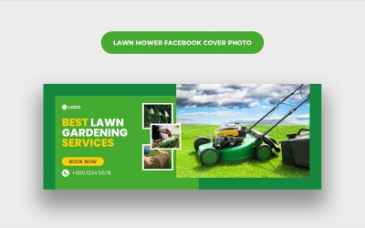 Lawn Mowing Cover Photo Template