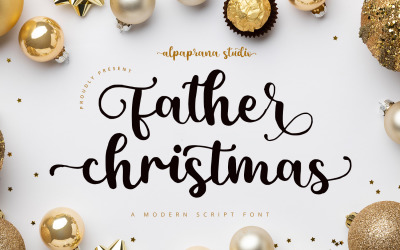 Otec Vánoc - moderní písmo skriptu
