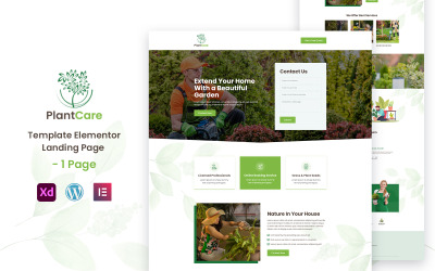 PlantCare - Tájkertészeti szolgáltatások Elementor céloldal