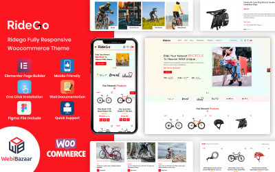 RideGo - Elementor WordPress-thema voor fietsen en motorfietsen