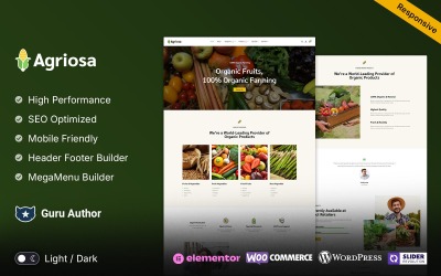 Agriosa - Grönsaker, frukter och livsmedel WooCommerce Elementor-tema