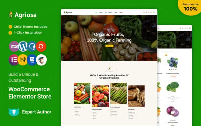 Agriosa – тема WooCommerce Elementor для овочів, фруктів і продуктів