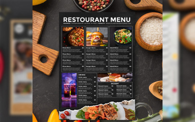 Elegantní šablona menu restaurace