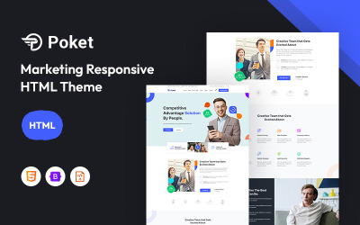 Poket – Responsive Website-Vorlage für digitales Marketing