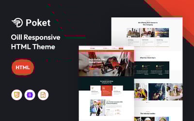Poket - Websitesjabloon voor tankstation, benzinepomp en olie