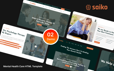 Saiko - Modello HTML per la cura della salute mentale.