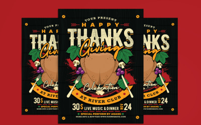 Thanksgiving Celebration Flyer Template Vol 3
