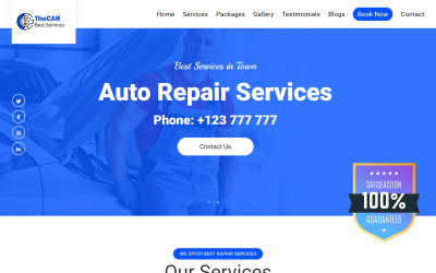 Thecar - Landingspagina voor autoreparatie