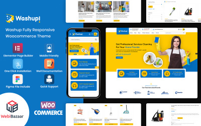 Washup – Otthoni takarítás és alapvető tisztítóeszközök WooCommerce téma