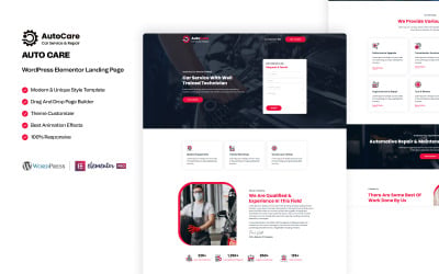 AutoCare – Pagina di destinazione Elementor per la riparazione auto su WordPress