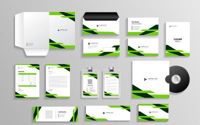 Business branding identitet med kontorspapper objekt och objekt Mockup scenografi