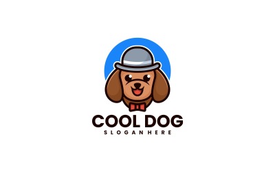 Cooler Hunde-Cartoon-Logo-Stil