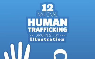 12 Illustration av Dag för Människohandel