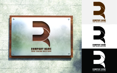 Nuova architettura e tecnologia R Letter Logo Design-Identità del marchio