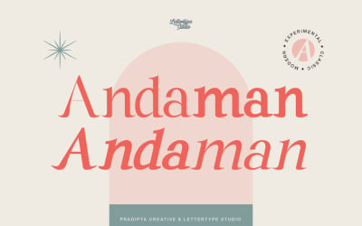 Andaman — експериментальний шрифт із зарубками