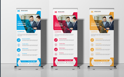 Bannière déroulante d&amp;#39;entreprise | Standee X Banner Template Design épuré