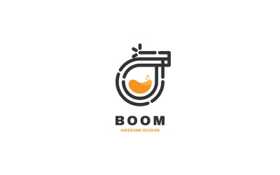 Bomb Line Art Logo šablona