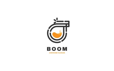 Bomb Line Art logotyp mall