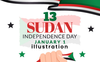 13 Ilustração do Dia da Independência do Sudão