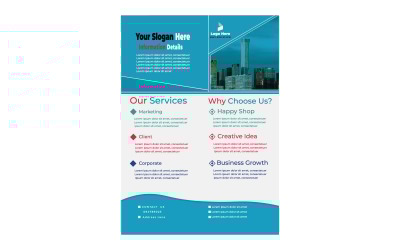 Modelo de Identidade de Folheto de Ideia Corporativa de Negócios