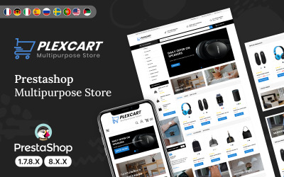 Шаблон PrestaShop для мегамагазина электроники Plexcart