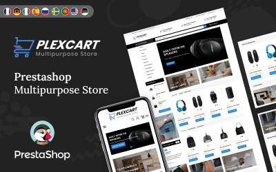 Шаблон PrestaShop для мегамагазина электроники Plexcart