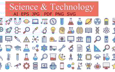 Wetenschap en technologie vectorpictogram | AI | EPS | SVG
