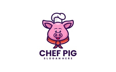 Chef Pig rajzfilm logóstílus