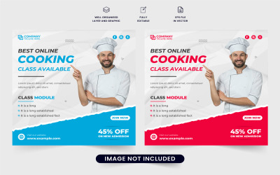 Diseño de carteles del centro de formación de chef.