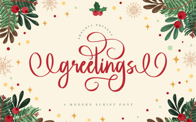 Greetings - Modern Script Font